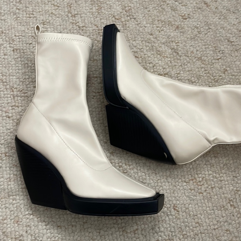 Public Desire White Boots